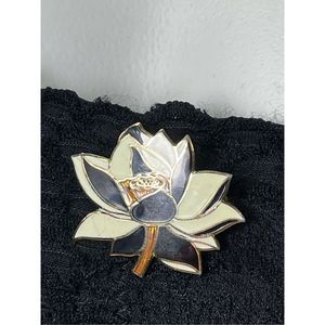Vintage SITI Enamel Flower Brooch